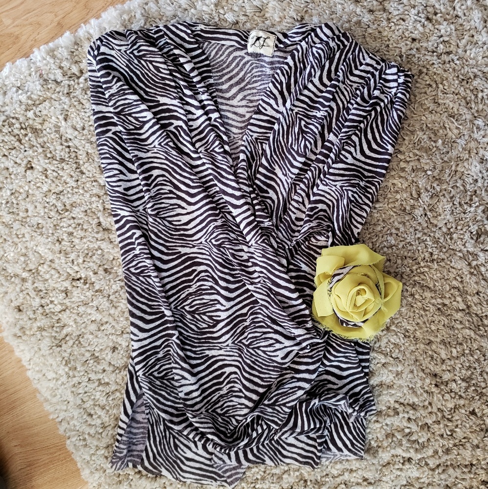 One of a Kind!! Print Wrap Top